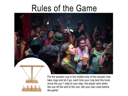 Ring Toss Tabletop Game-Natural Wood