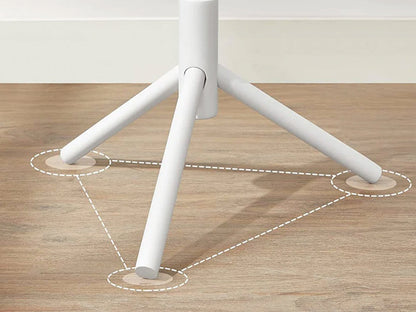 Solid Wood Coat Rack with 8 Hooks - White