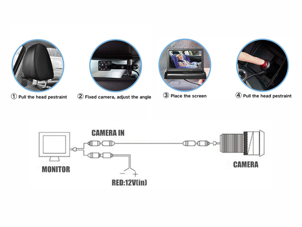 Foldable Car Baby Monitor
