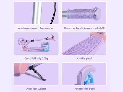 Kid Scooter-Pink+Purple