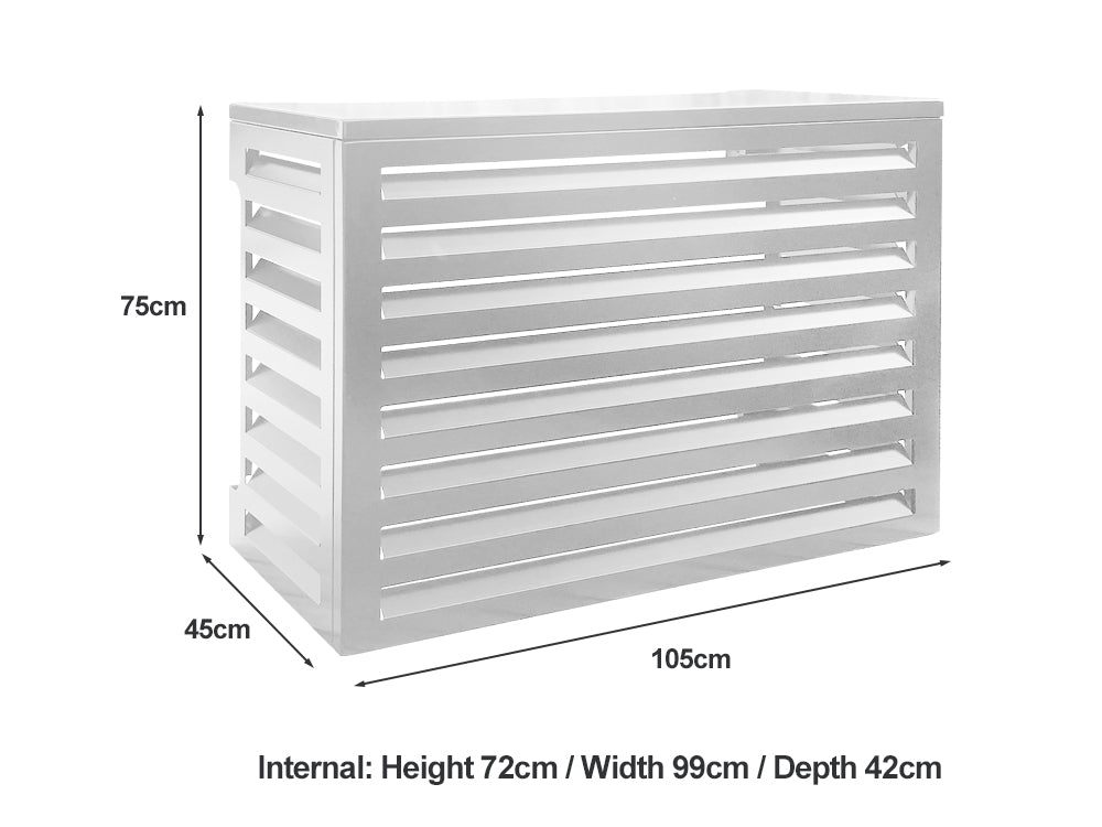 2mm Thickness Aluminium Heat Pump Cover- White-Small