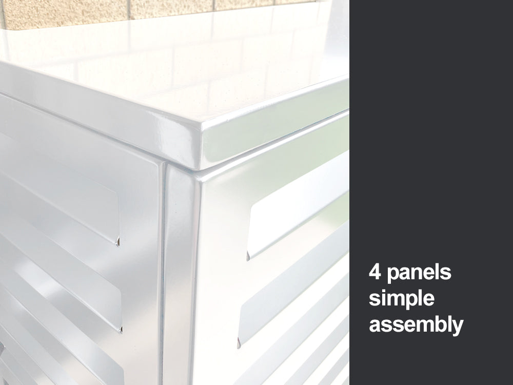 2mm Thickness Aluminium Heat Pump Cover- White-Small