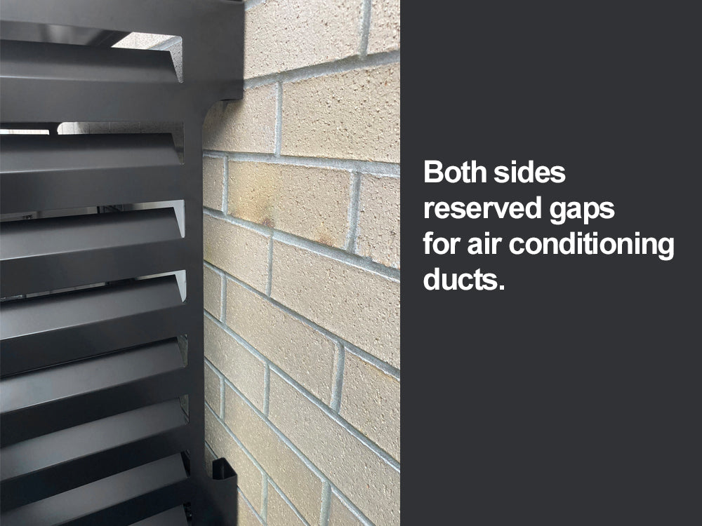 2mm Thickness Aluminium Heat Pump Cover- Black-Small