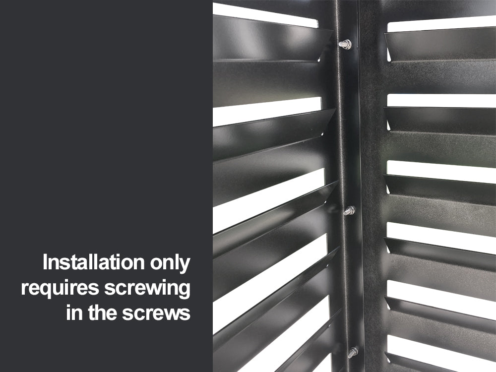 2mm Thickness Aluminium Heat Pump Cover- Black-Small