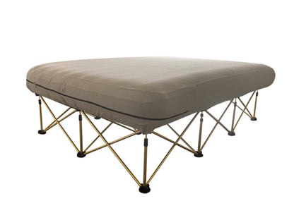 Folding Camping Bed with Inflatable Air Mattress and Carry Bag