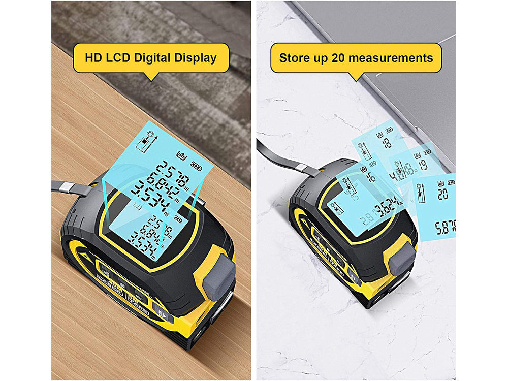 3 in 1 Digital Laser Distance Meters with LCD Display