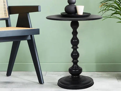 Vintage Iron Side Table-Black