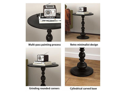Vintage Iron Side Table-Black