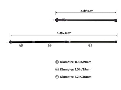 Tent Canopy Support Rods  ( Set of 2)