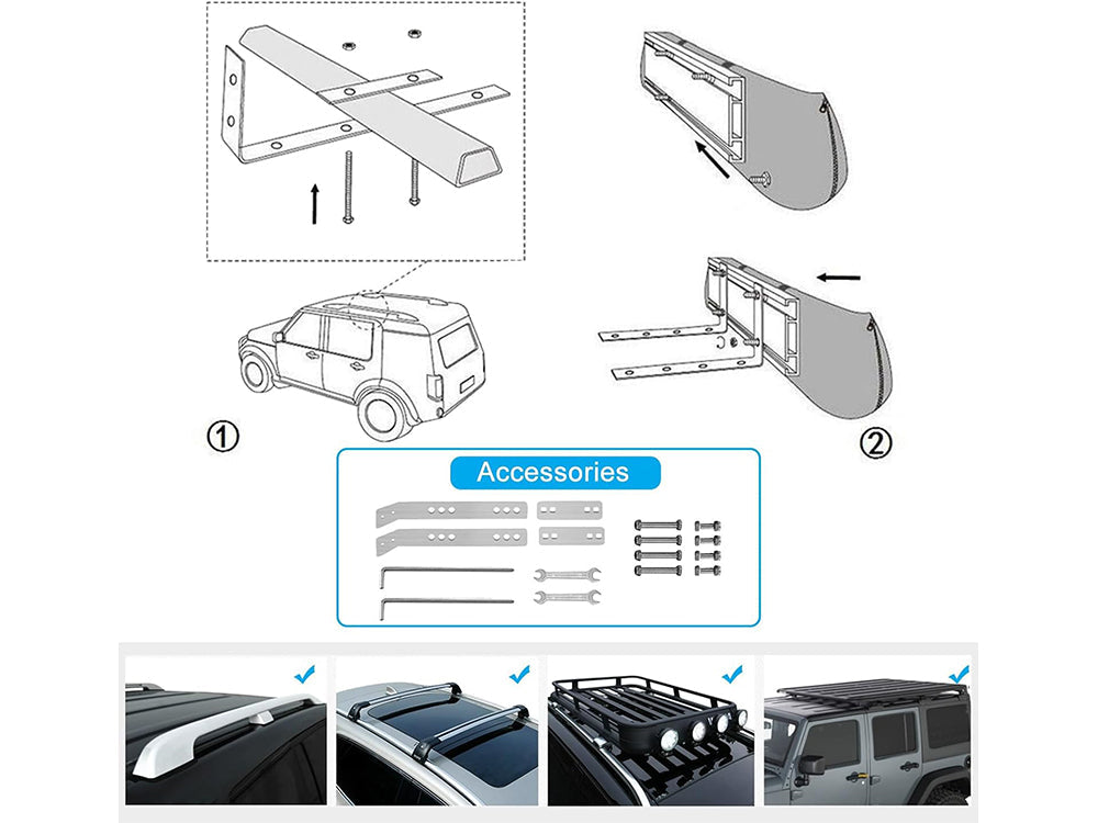 Car Side Awning 2×3m