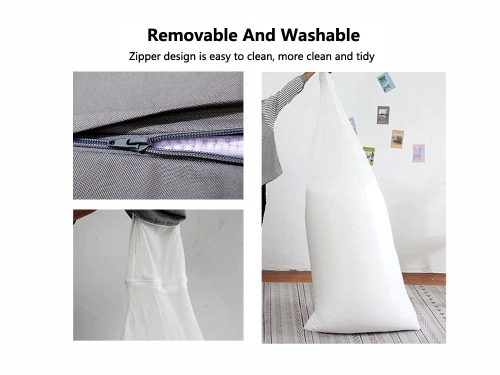 1200D Oxford Outdoor Bean Bag Lounger with Footstool - Grey