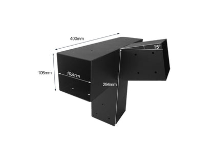 15°Slanted Wall Mount Pergola Bracket Kit