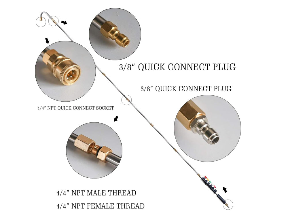 10PCS Pressure Washer Extension Wand Set