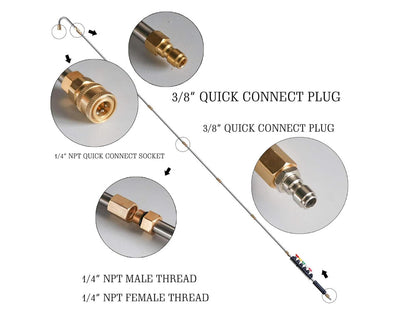 10PCS Pressure Washer Extension Wand Set