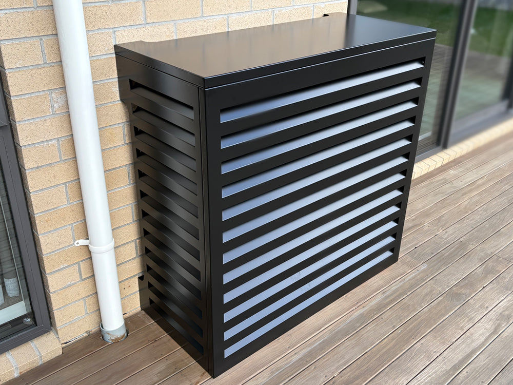 2mm Thickness Aluminum Heat Pump Cover- Black -Medium