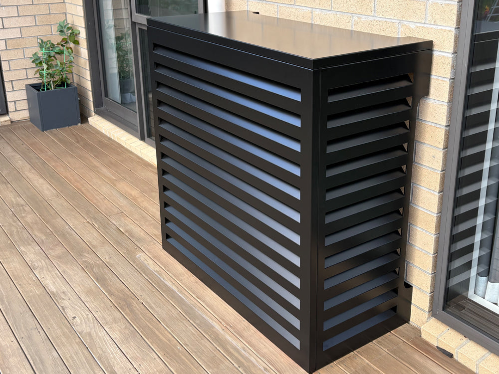 2mm Thickness Aluminum Heat Pump Cover- Black -Medium