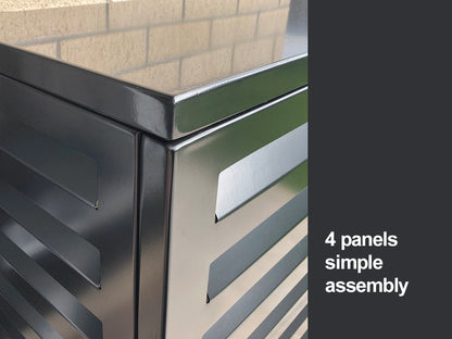 2mm Thickness Aluminum Heat Pump Cover- Black -Medium