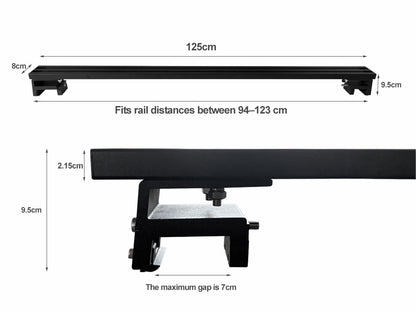 All- Aluminium Roof Rack Cross Bars For Vehicles with flush-mounted side rails