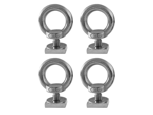 4 x 304 Stainless Steel Roof Rack M8 Eye Bolt-Silver