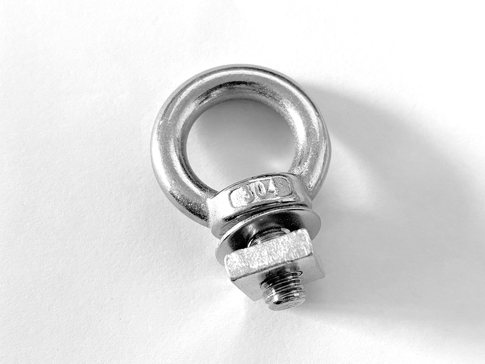 4 x 304 Stainless Steel Roof Rack M8 Eye Bolt-Silver