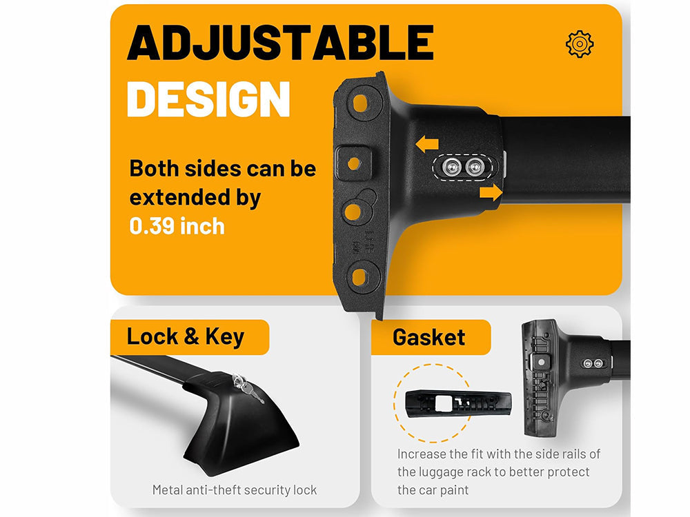 Roof Rack Cross Bars for Toyota Highlander 2021-2025