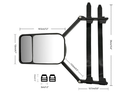 2PCS Adjustable Blind Spot Rear View Mirrors