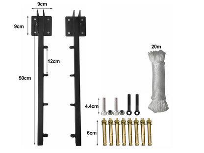 Outdoor Foldable Wall-Mounted Clothesline