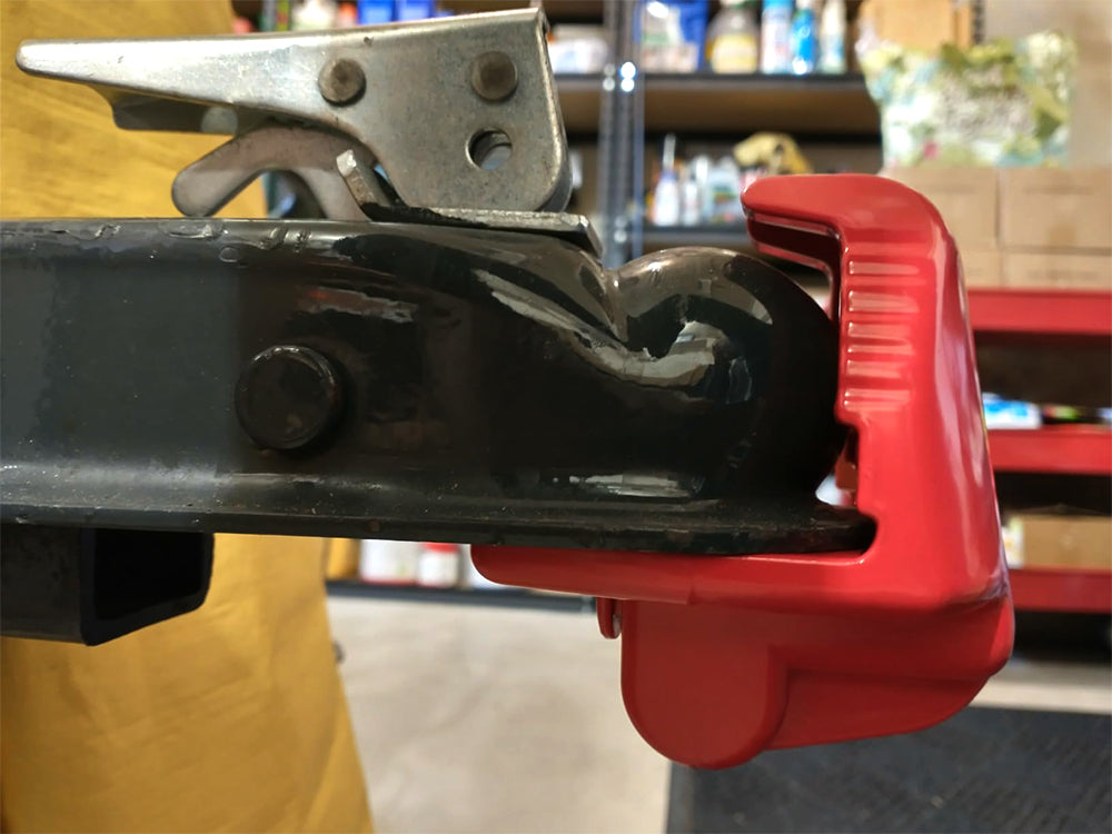 Universal Trailer Hitch Coupler Lock - Red