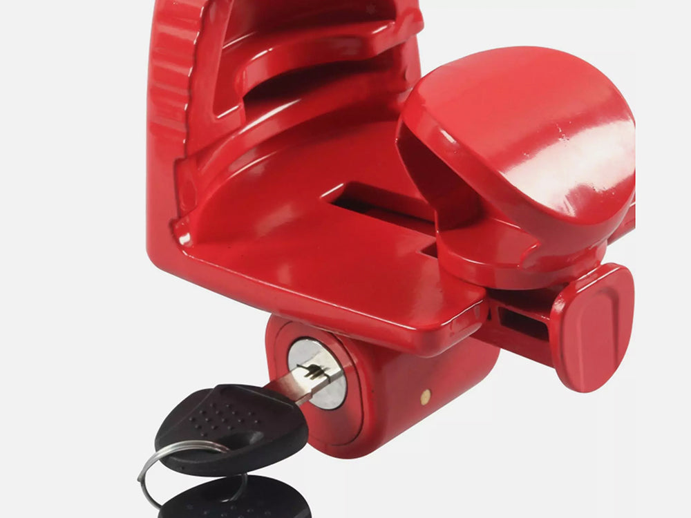 Universal Trailer Hitch Coupler Lock - Red
