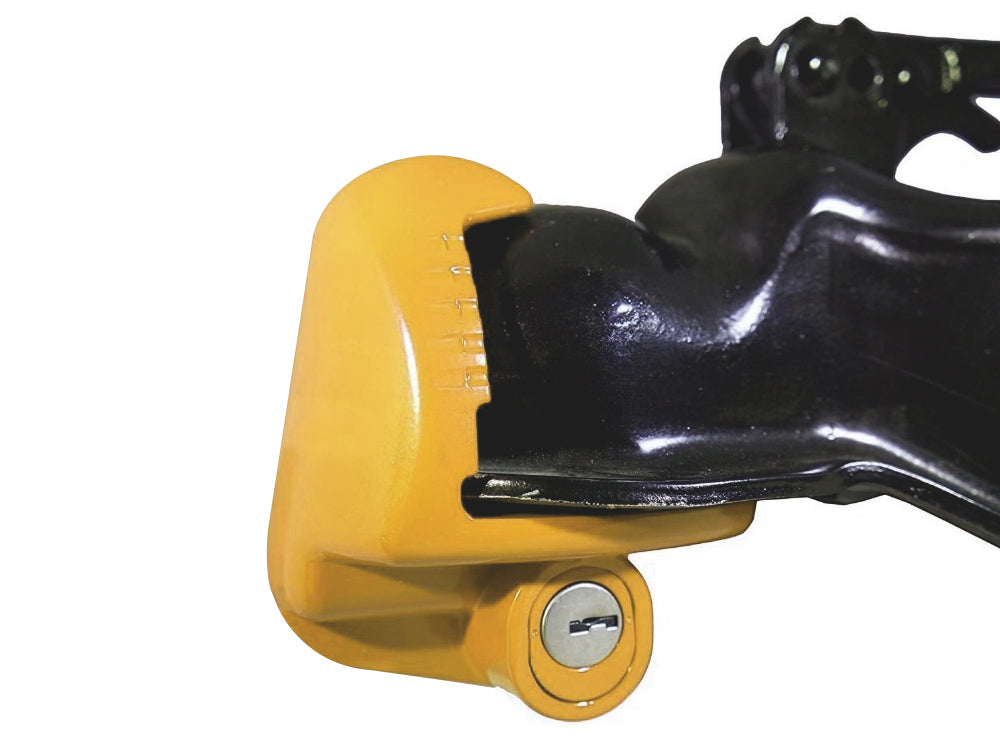 Universal Trailer Hitch Coupler Lock - Yellow