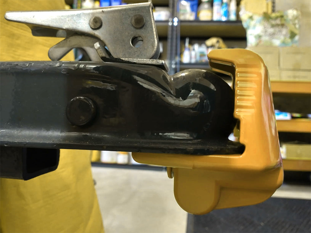 Universal Trailer Hitch Coupler Lock - Yellow