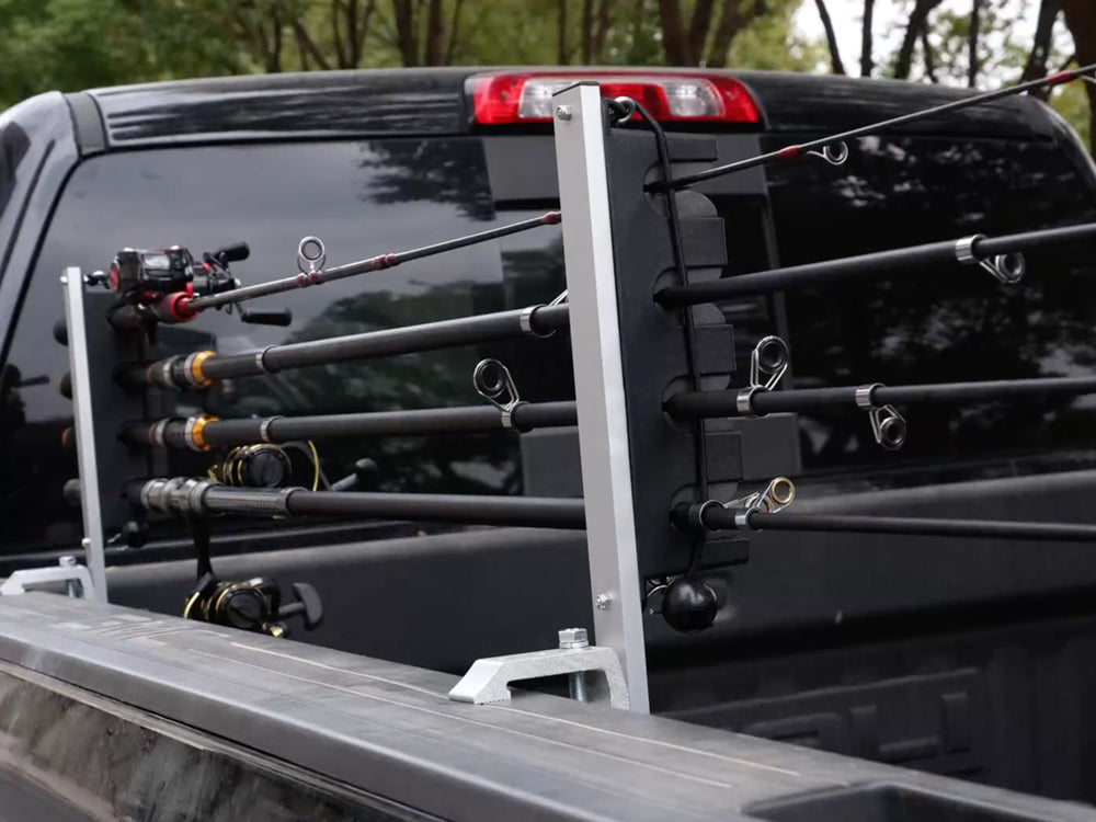 Aluminum Fishing Rod Holder for Truck Bed – Holds 4 Rods