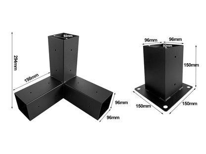 Single Pergola Brackets DIY Kit fit 90 x 90mm timber