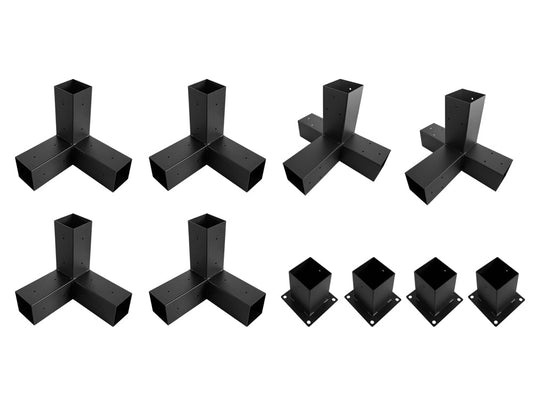 Double Pergola brackets DIY Kit fit 90 x 90mm timber