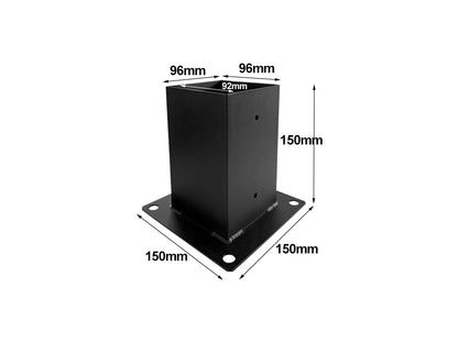 Pergola DIY Post Base Set fit 90 x 90mm timber