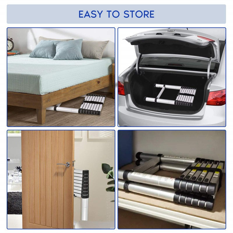 Telescopic Ladder 2.6m Portable Extension Ladder