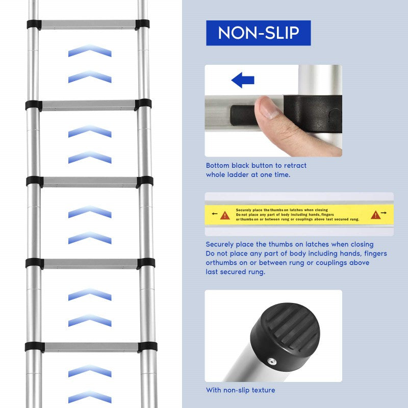 Telescopic Ladder 2.6m Portable Extension Ladder
