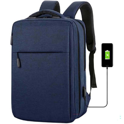 Blue laptop backpack