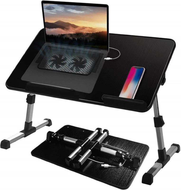 Lap desk with cooling fan