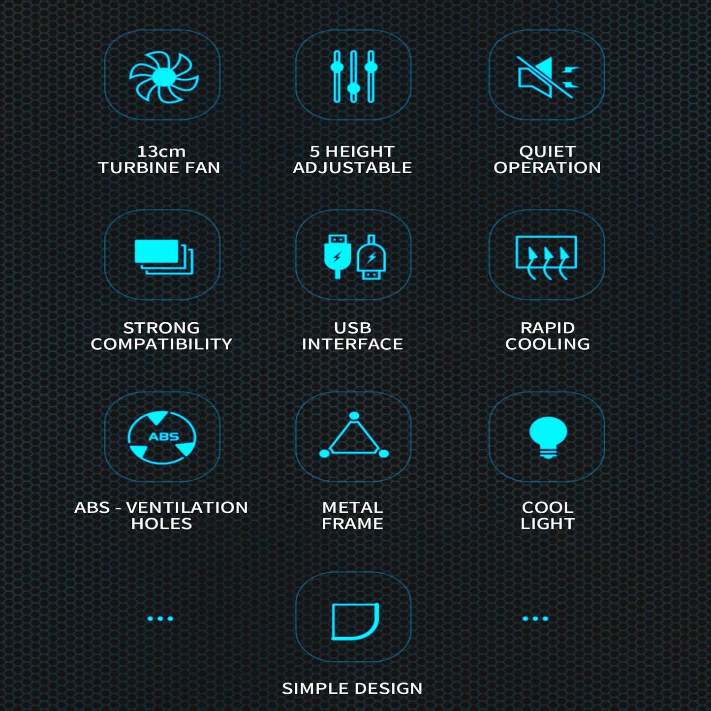 Laptop Cooler Gaming Cooling Pad