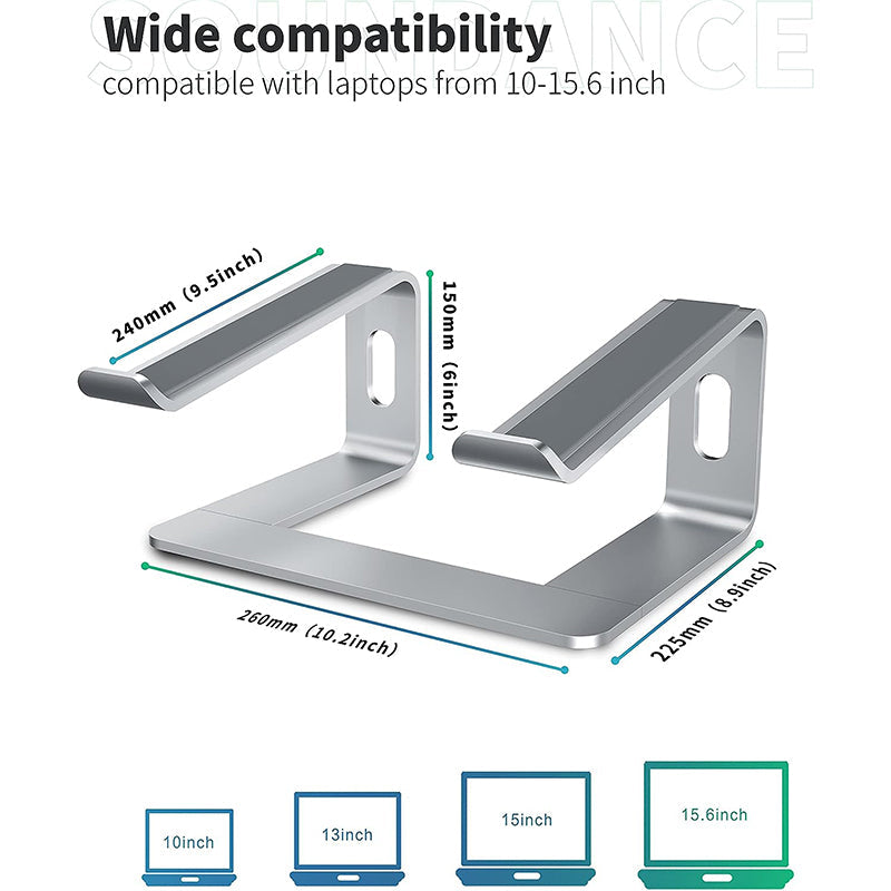 Portable metal laptop stand