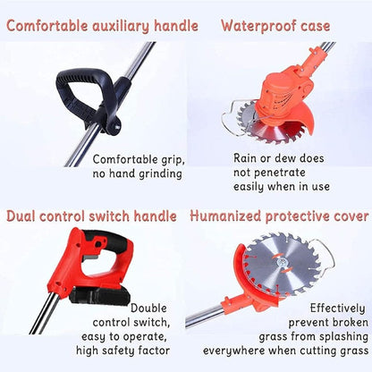 Lawn Mower Cordless Pruning Cutter Weed Wacker Garden Trimmier