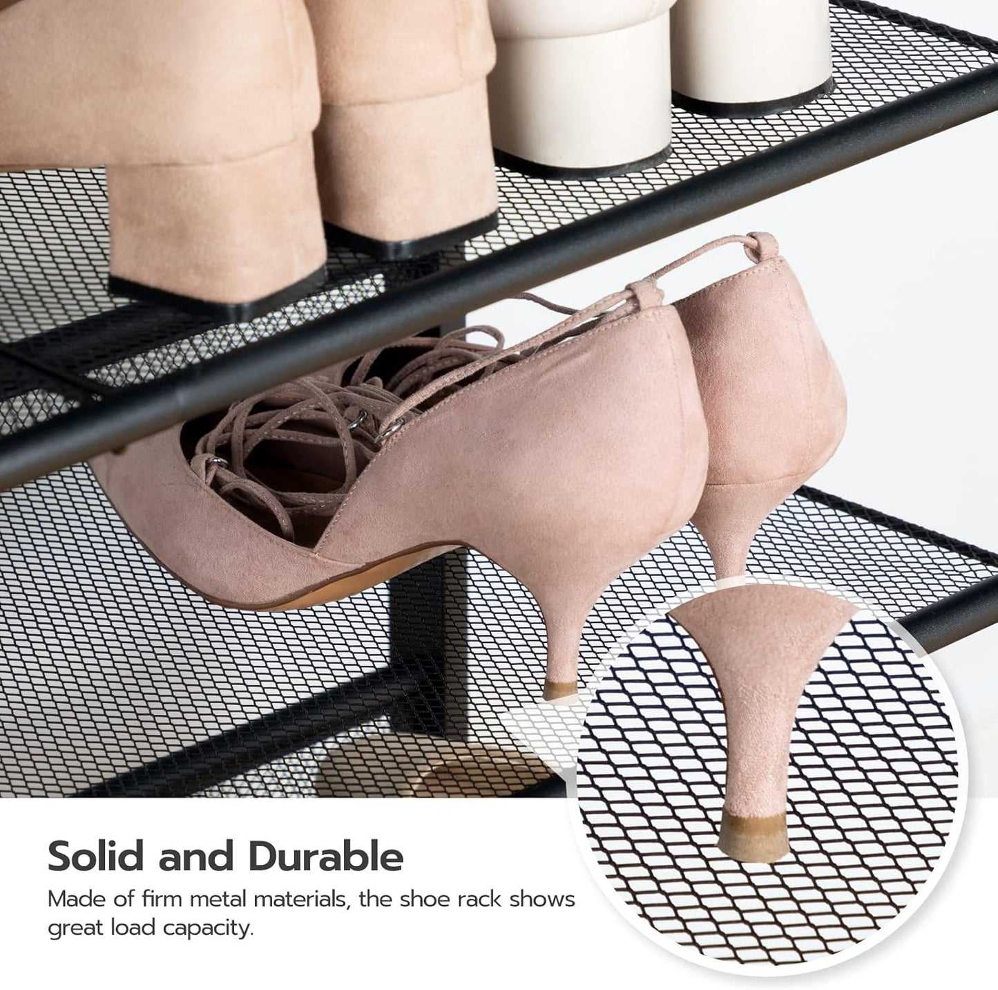 VASAGLE 4-Tier Shoe Rack for Entryway