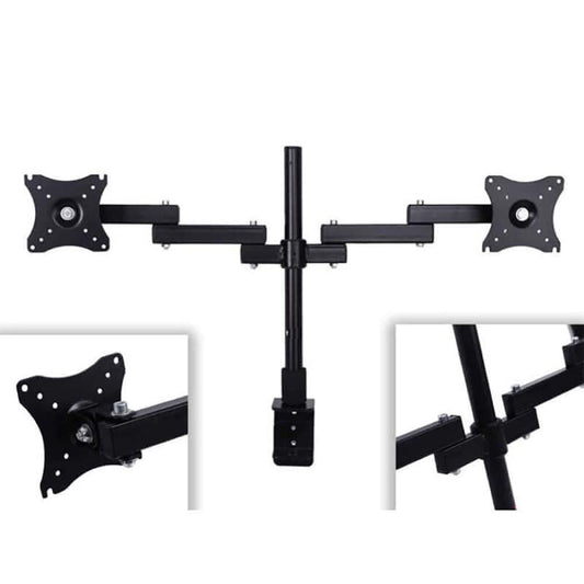 Dual Monitor Stand Bracket Mount 14"-24" Screens 360-degree Rotation