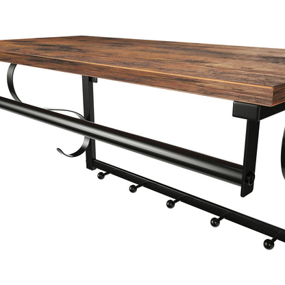 VASAGLE Wall Mounted Coat Rack With Shelf