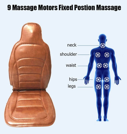 Electric Leather Back Massager Chair Cushion