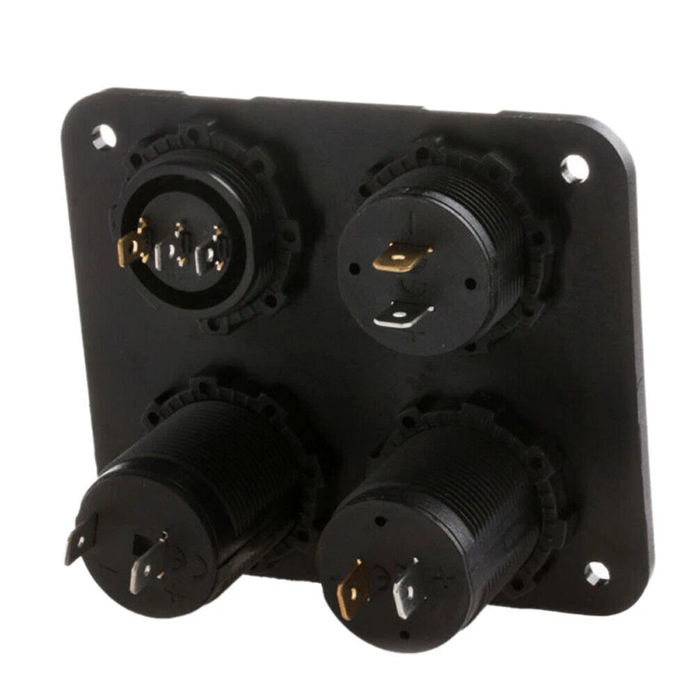 LED Rocker Switch Panel Dual USB