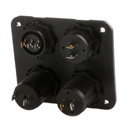 LED Rocker Switch Panel Dual USB