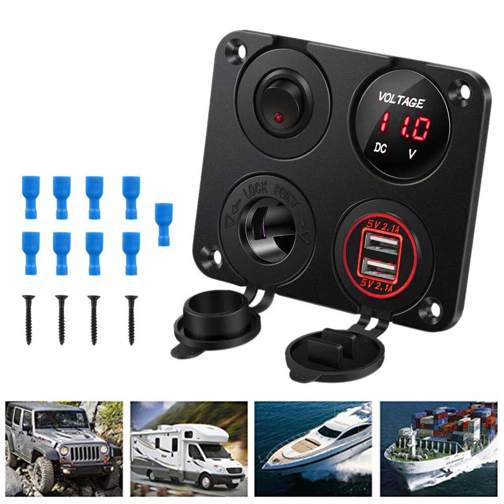 LED Rocker Switch Panel Red