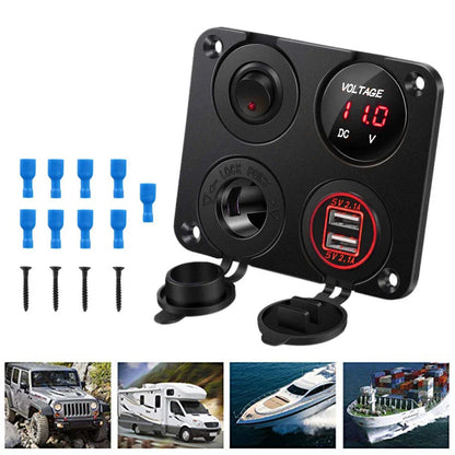 LED Rocker Switch Panel Red